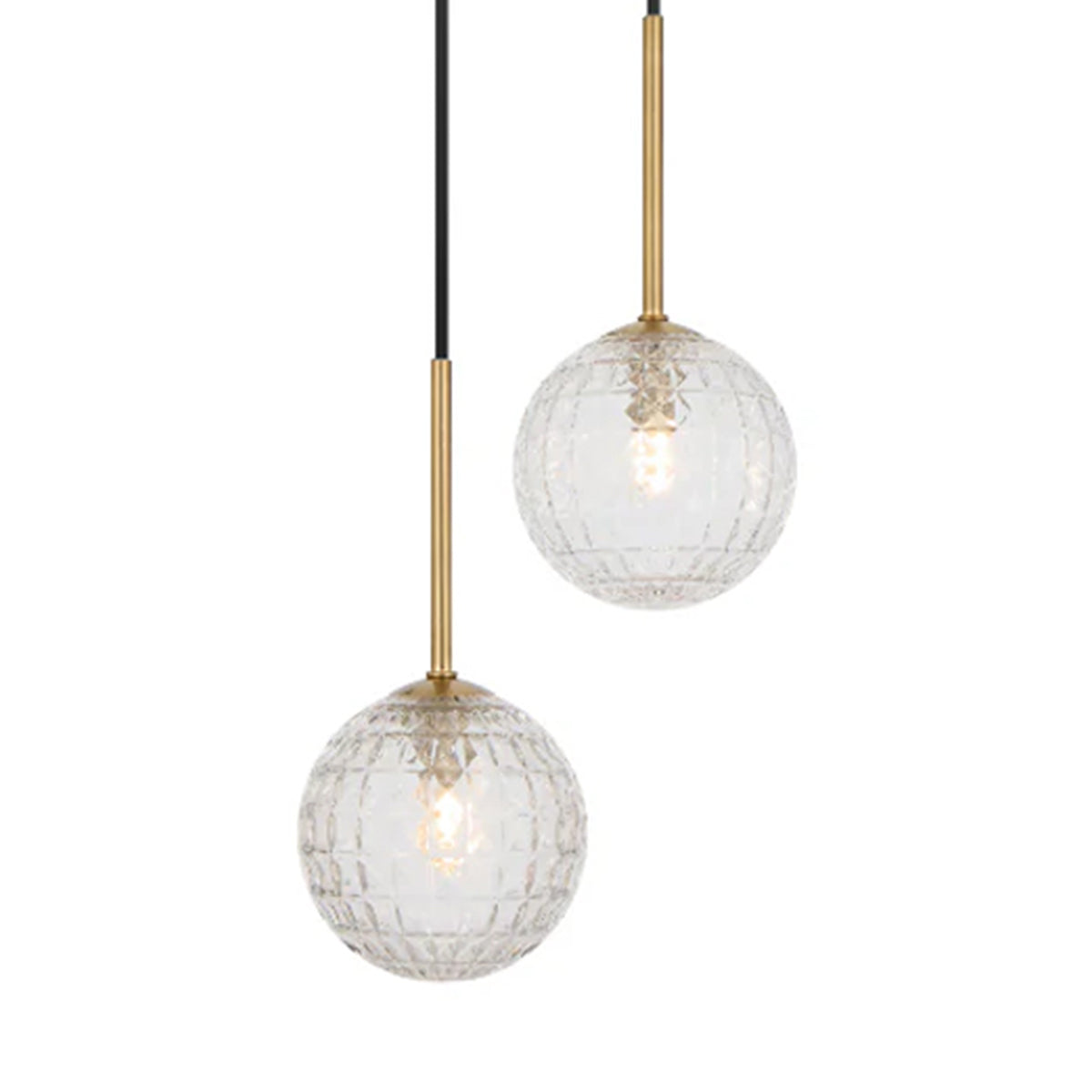 Gaston 2 Light Pendant with Interchangeable Shades