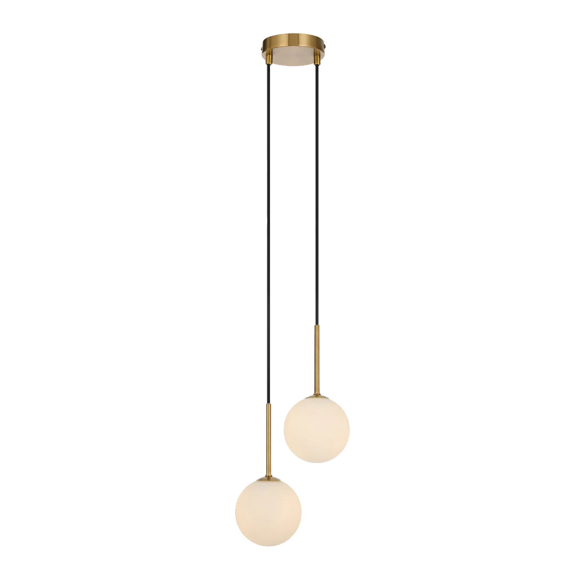 Gaston 2 Light Pendant with Interchangeable Shades