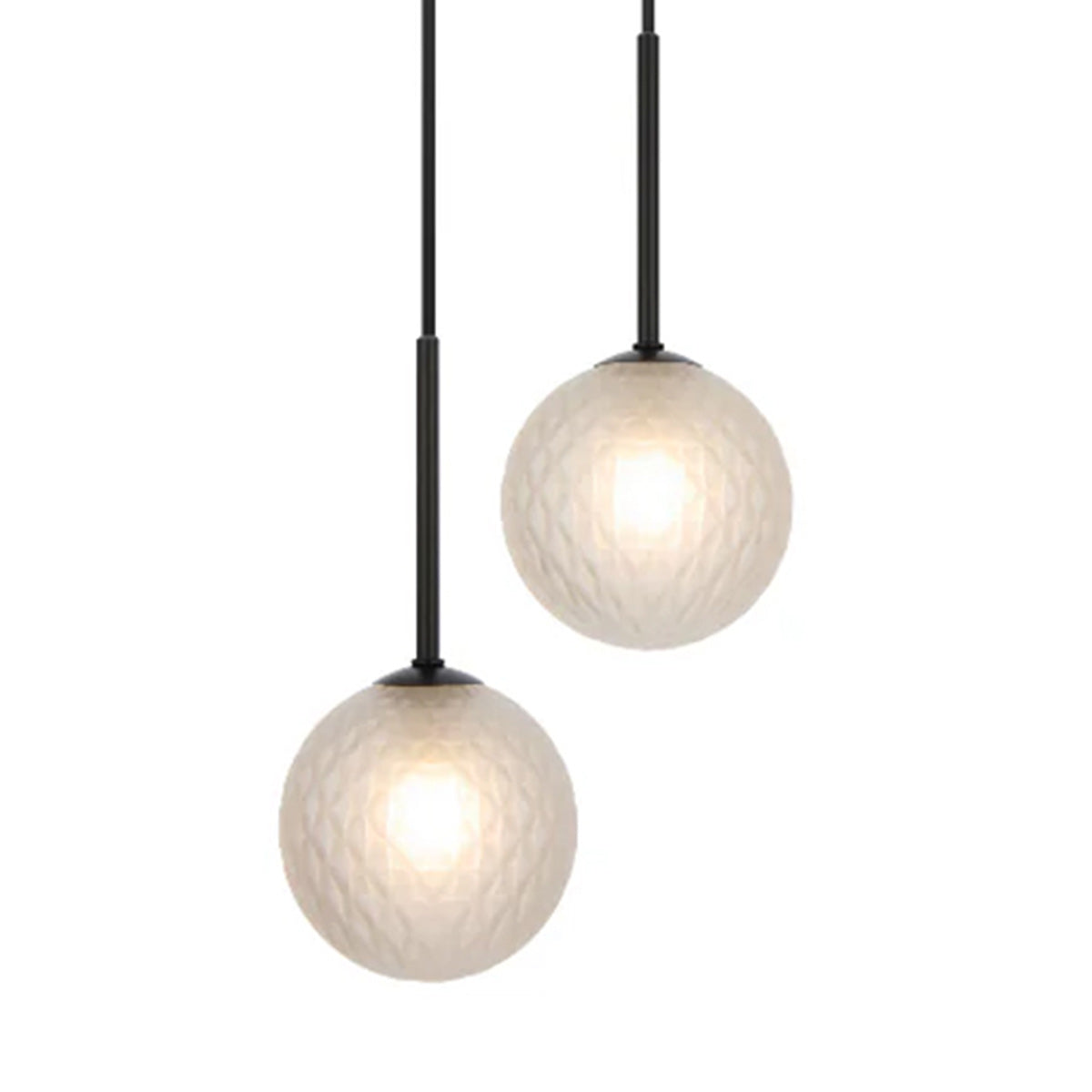 Gaston 2 Light Pendant with Interchangeable Shades