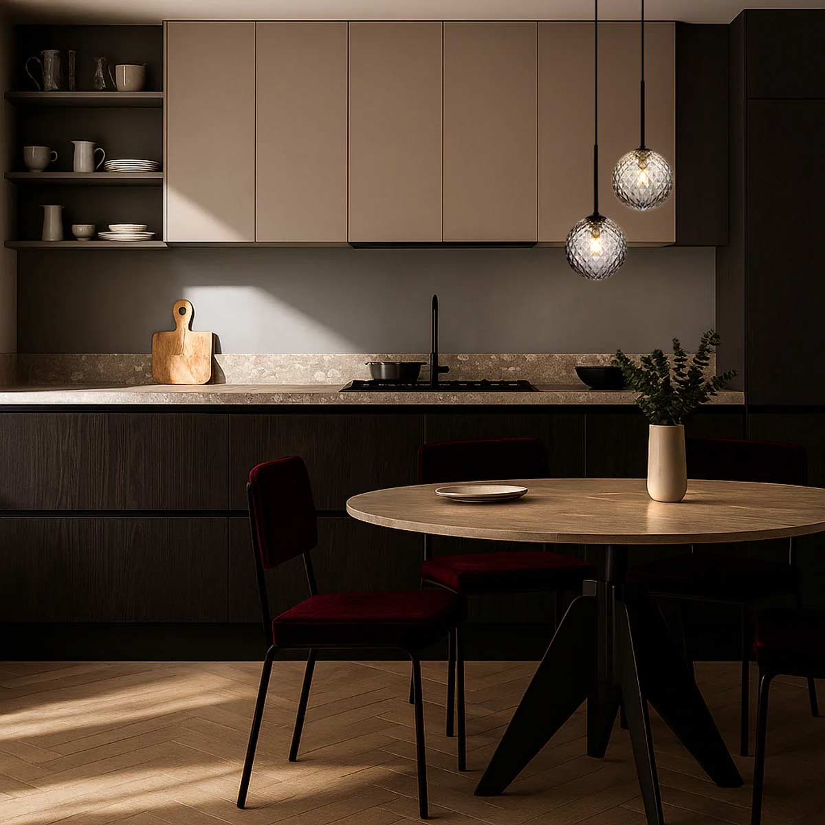 Gaston 2 Light Pendant with Interchangeable Shades