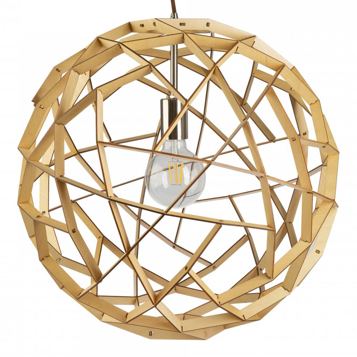 Geogro Small Timber Pendant Light