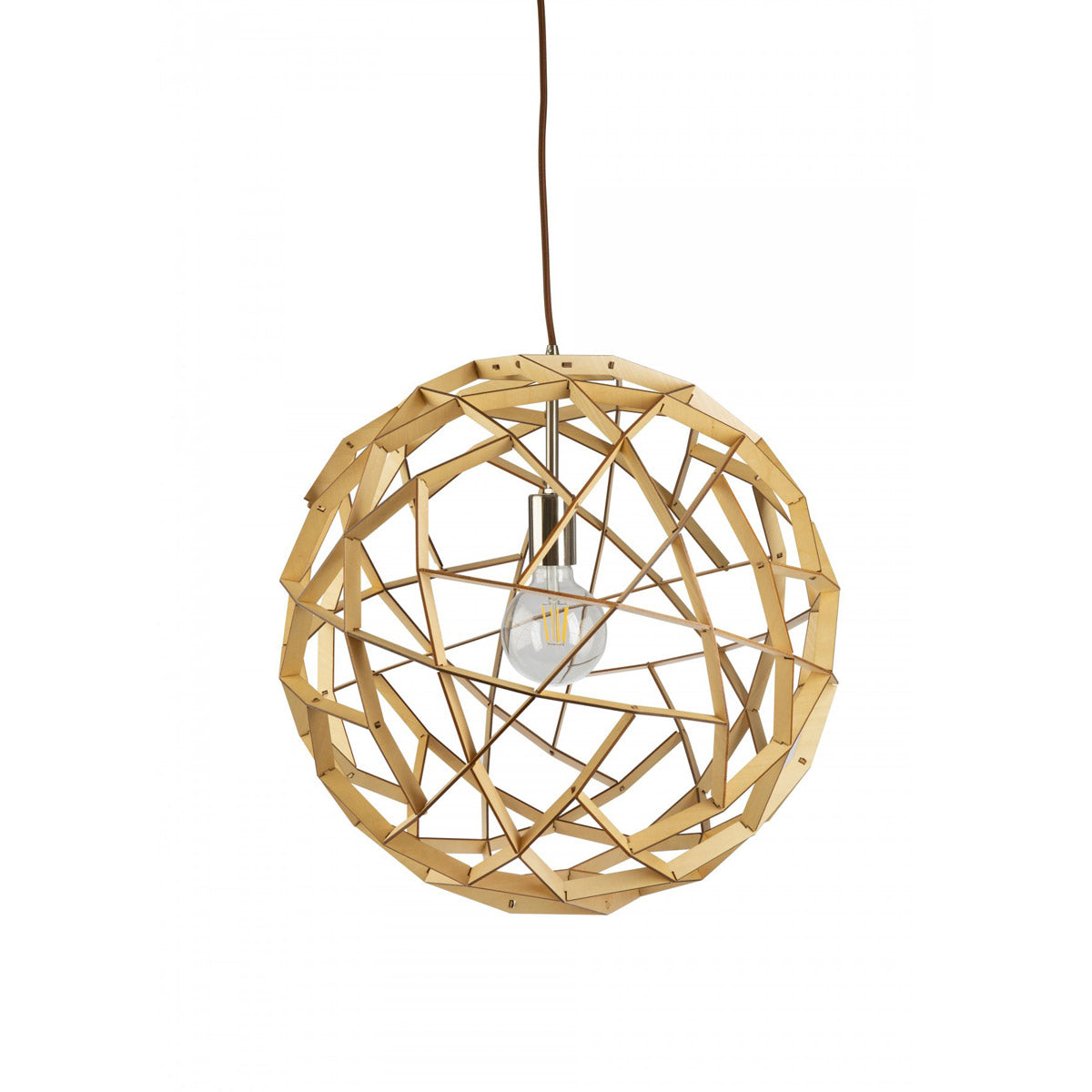 Geogro Small Timber Pendant Light