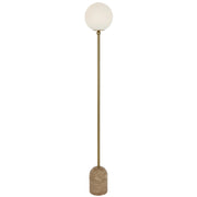 Gina Floor Lamp with Travertine Glass Orb Design
