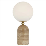 Gina Table Lamp with Travertine Base and E27 Socket