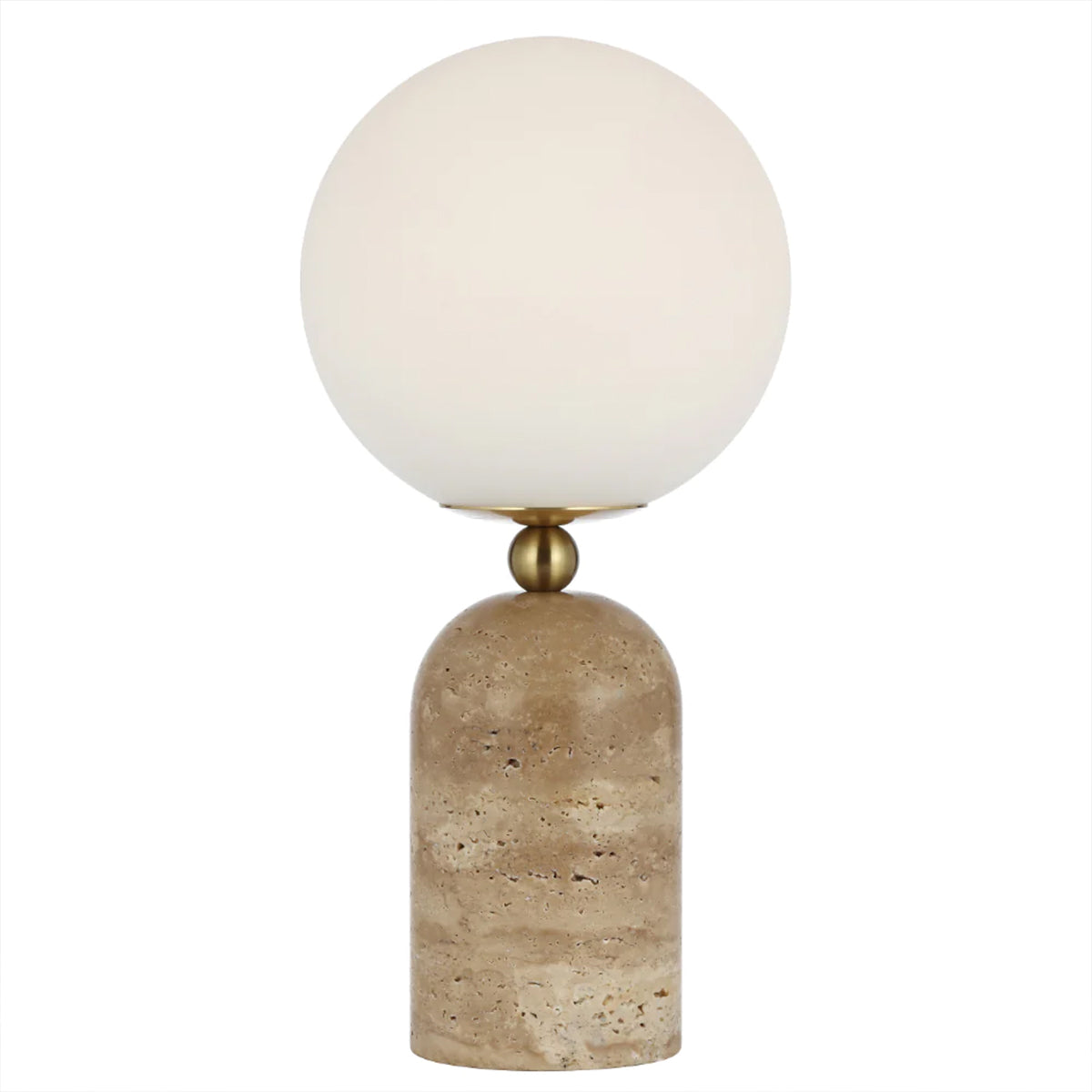 Gina Table Lamp with Travertine Base and E27 Socket