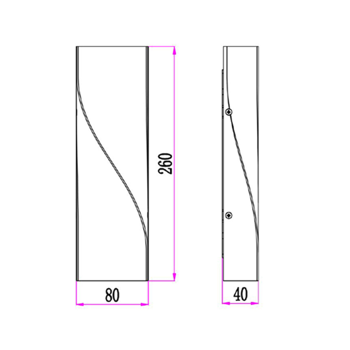 Giro Curved Twist Aluminium Up & Down Outdoor Wall Light