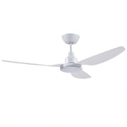 Glacier 3 Blade 48" Glass Fibre Composite DC Ceiling Fan with LED Light - White