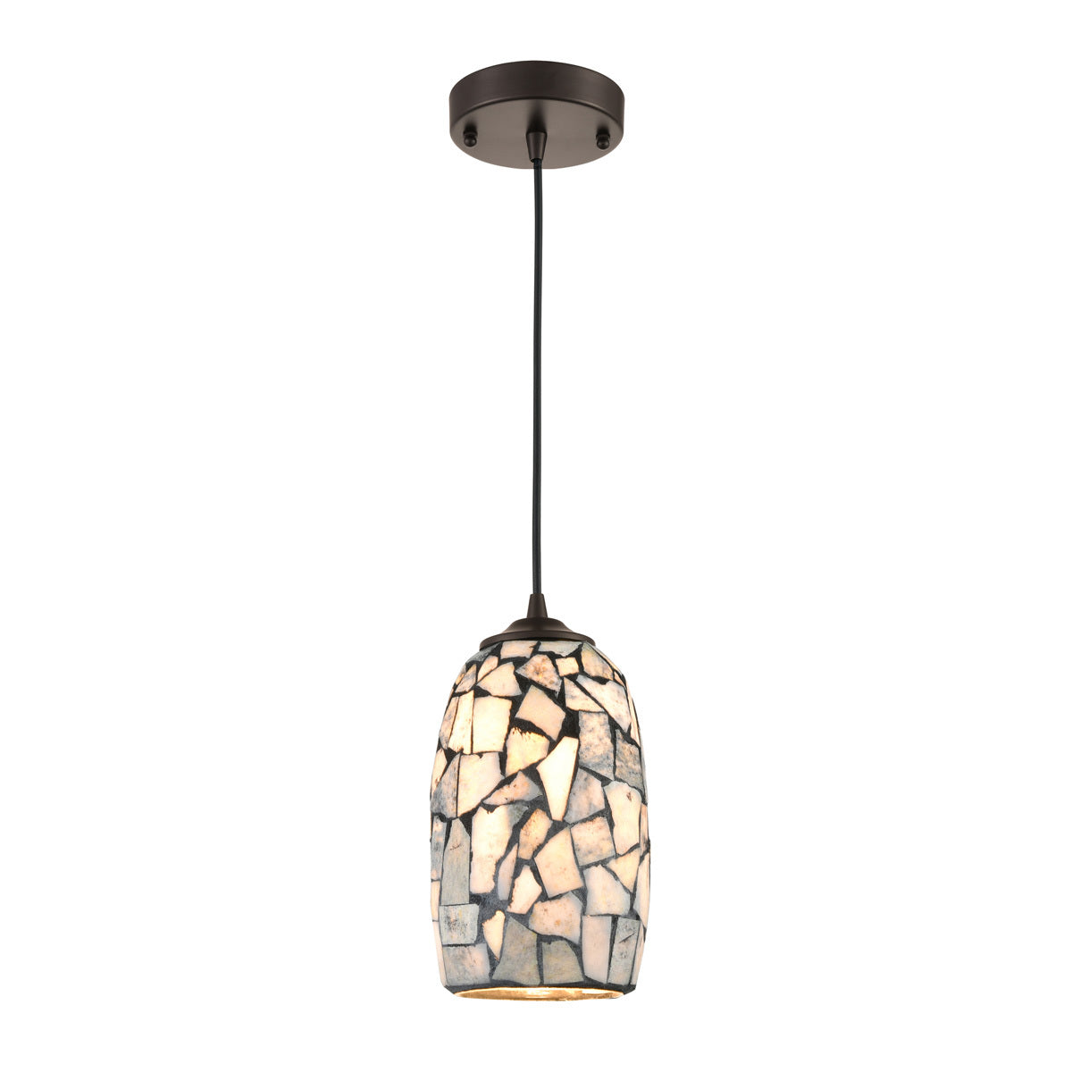 Glaze Stone Mosaic Glass Pendant Light
