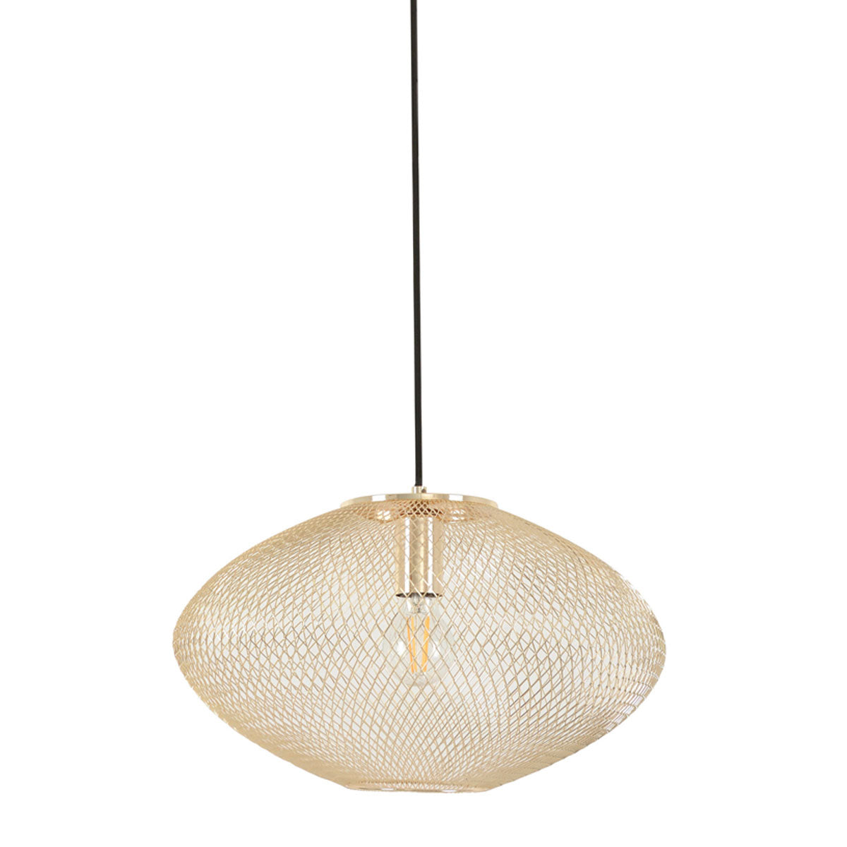 Golpe Industrial Oval Small Stainless Steel Pendant Light