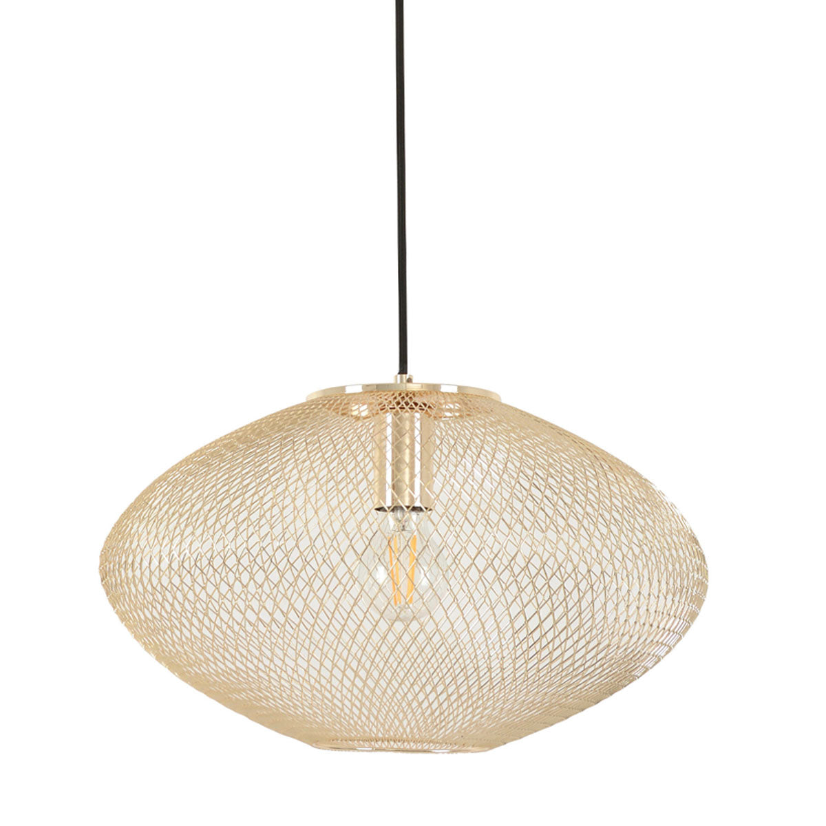 Golpe Industrial Oval Small Stainless Steel Pendant Light