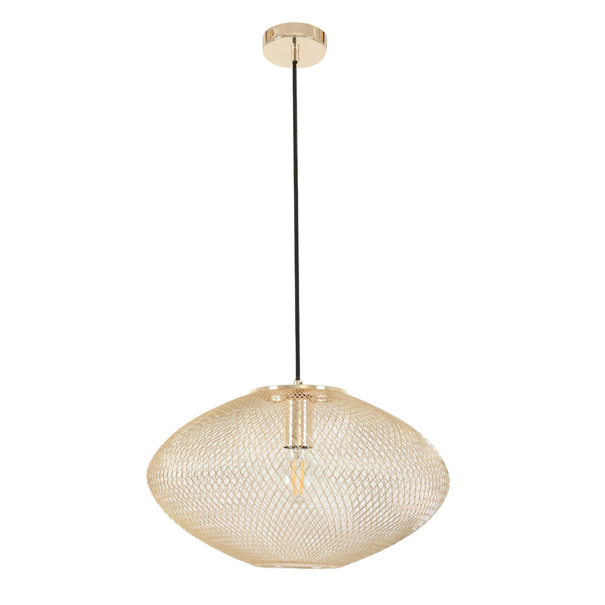 Golpe Industrial Oval Small Stainless Steel Pendant Light