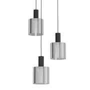 Gorosiba 3 Light Vaporised Glass Pendant Light with Chrome Finish
