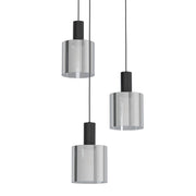 Gorosiba 3LT Vaporised Glass Pendant Light with Chrome Finish
