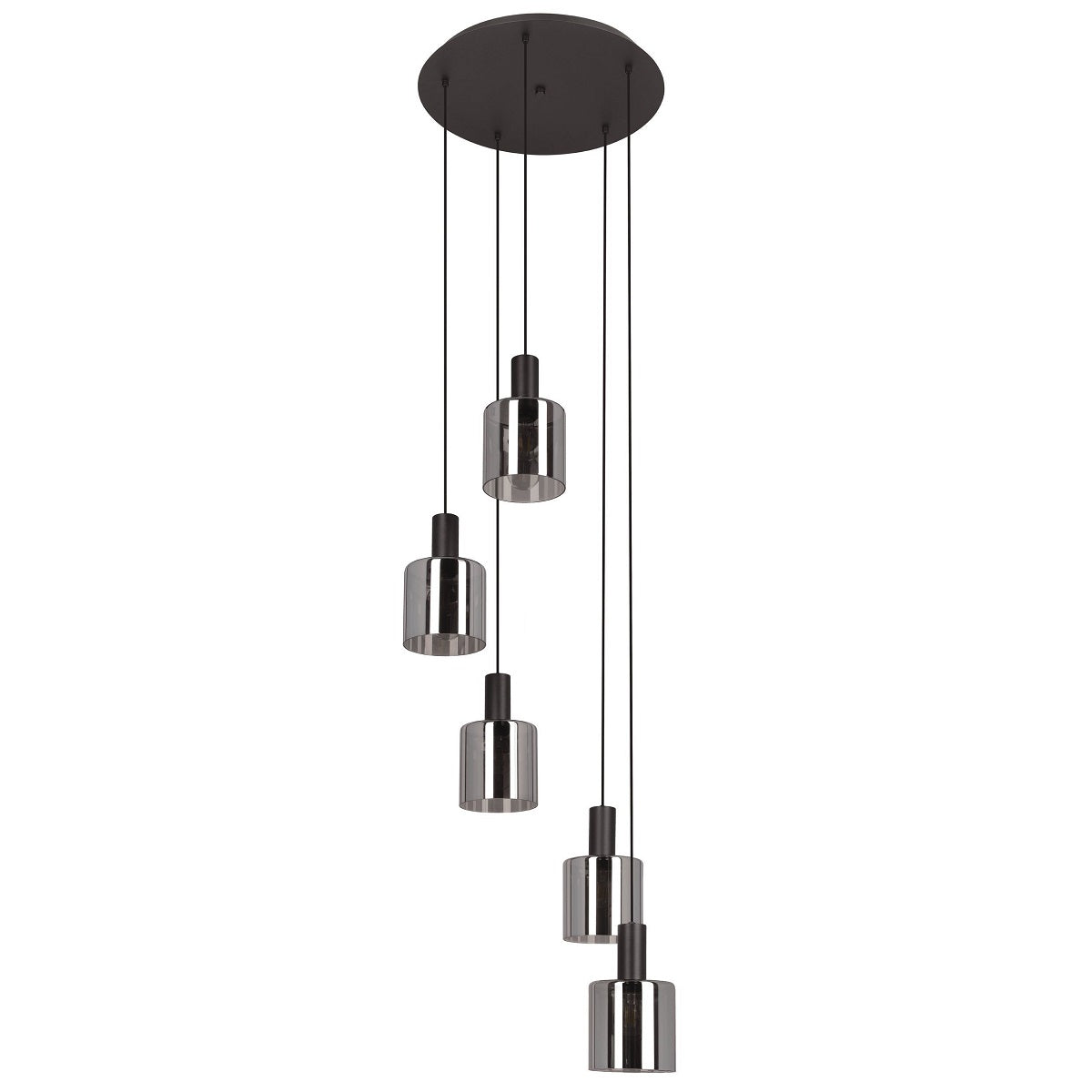 Gorosiba 5 Light Vaporised Glass Pendant Light with Chrome Finish