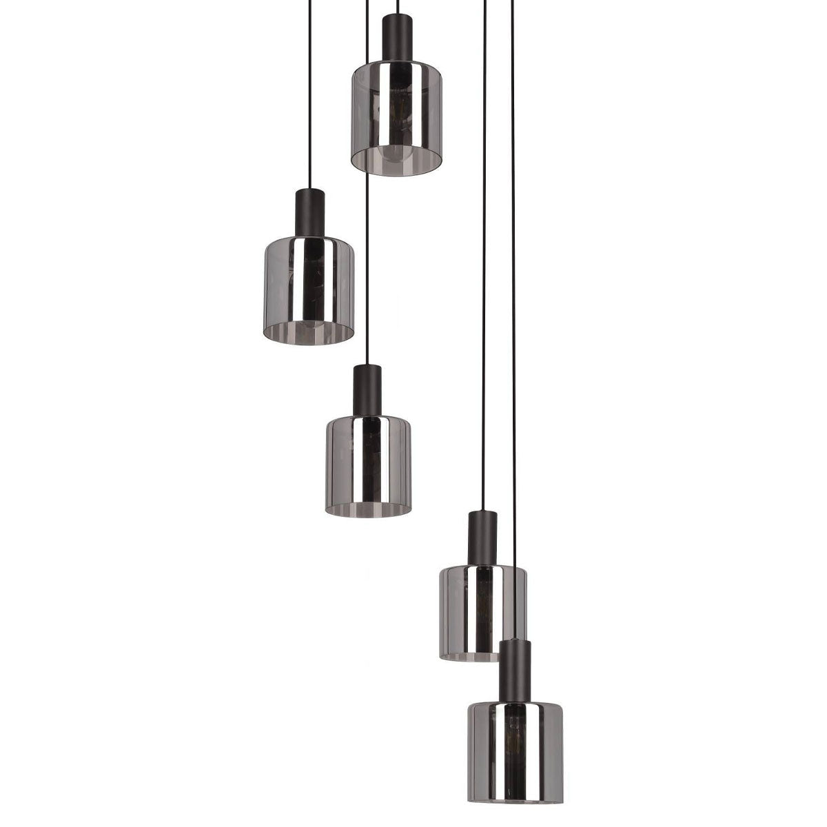 Gorosiba 5 Light Vaporised Glass Pendant Light with Chrome Finish