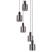 Gorosiba 5 Light Vaporised Glass Pendant Light with Chrome Finish