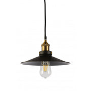 Grace Industrial Black Brass Pendant Light