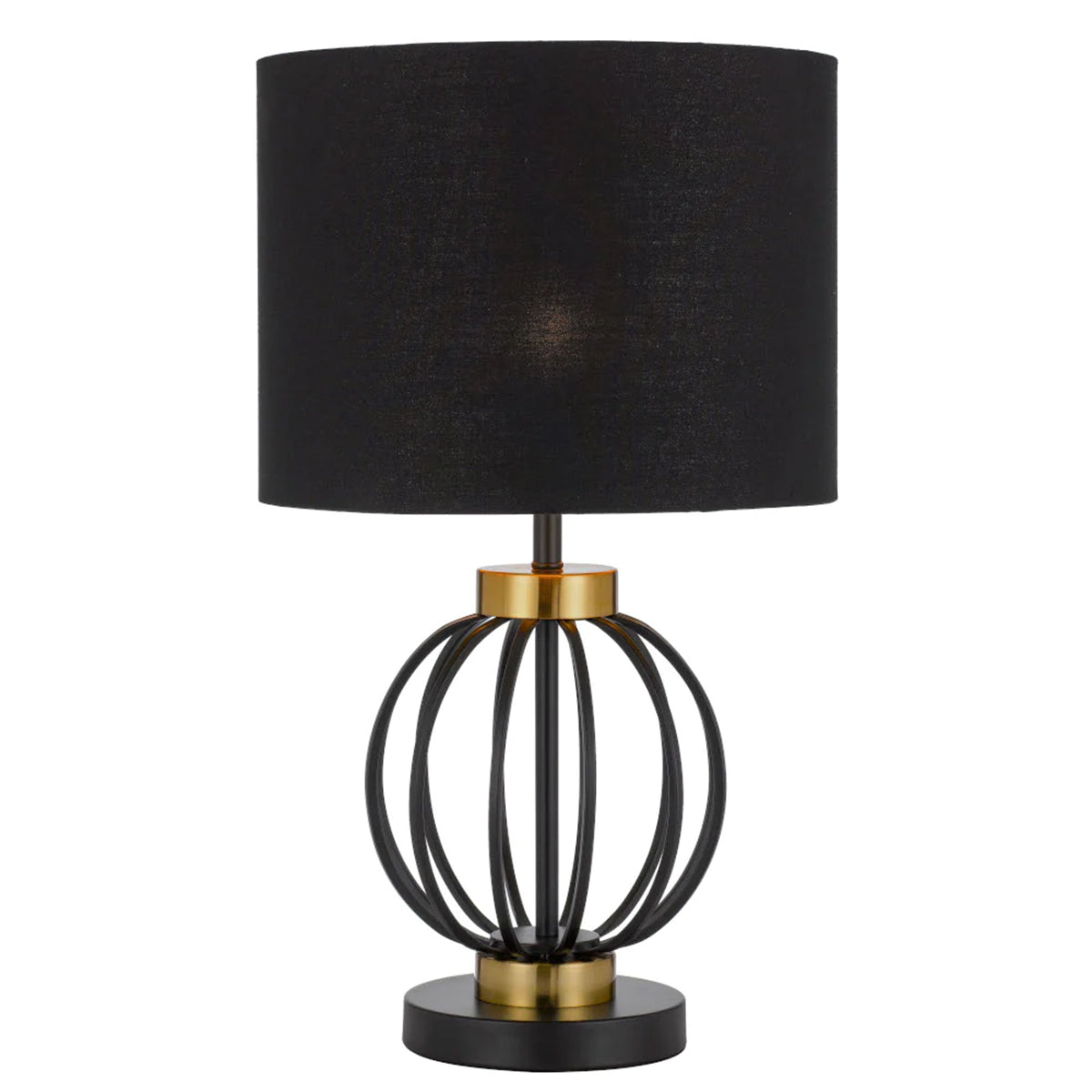Grada Table Lamp with Metal Cage & Gold Accents