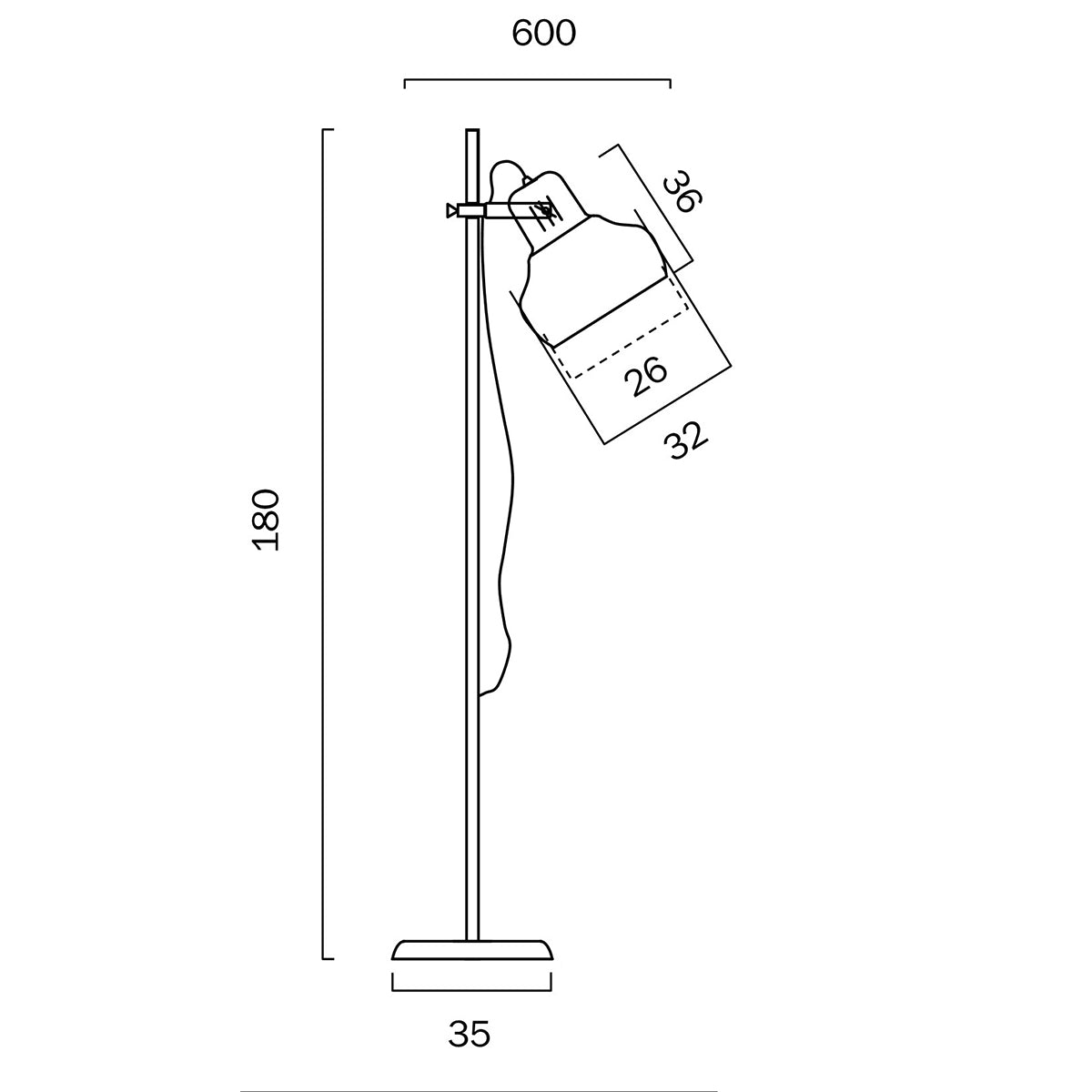 Grande Floor Lamp with Adjustable Lighting