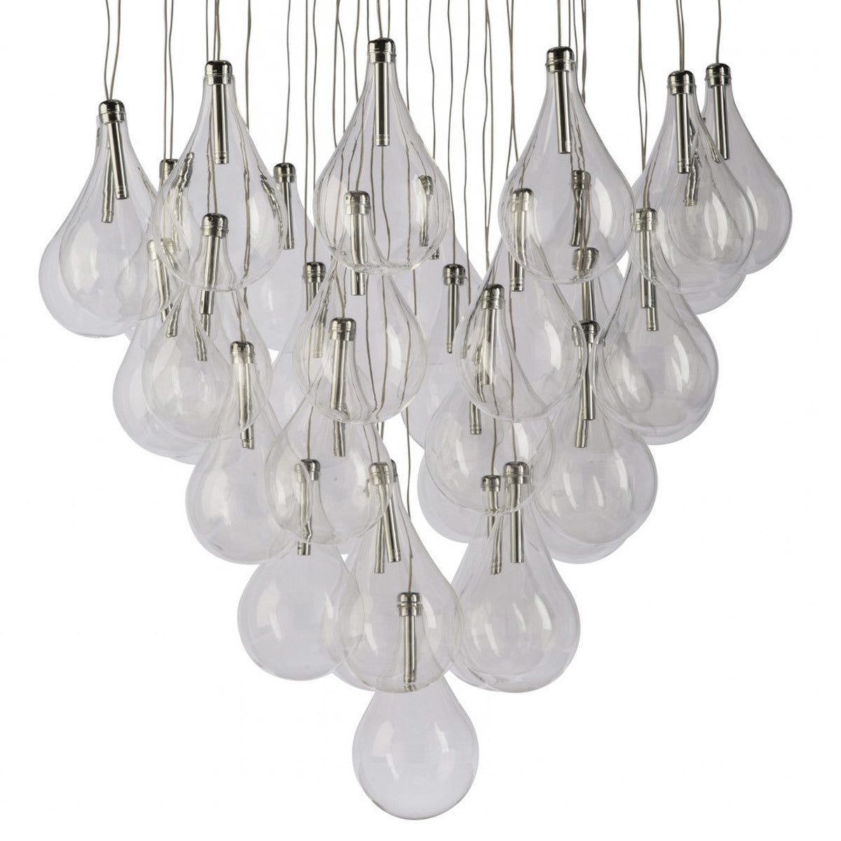 Grape LED Chrome & Glass 36 Light Cascade Pendant