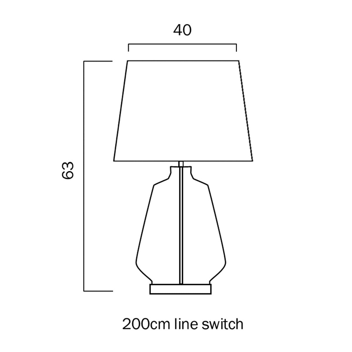 Harper Table Lamp with Inline Switch - Contemporary Style
