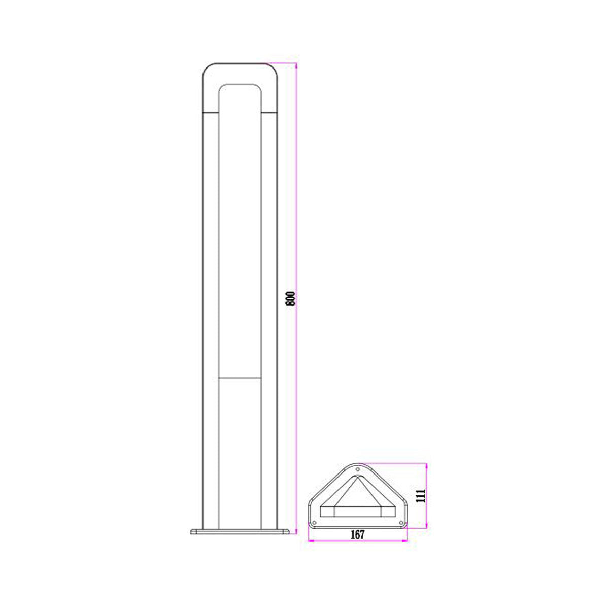 Hathor LED Aluminium Outdoor Bollard Light