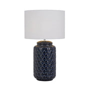 Heshi Ceramic Table Lamp with Drum Shade