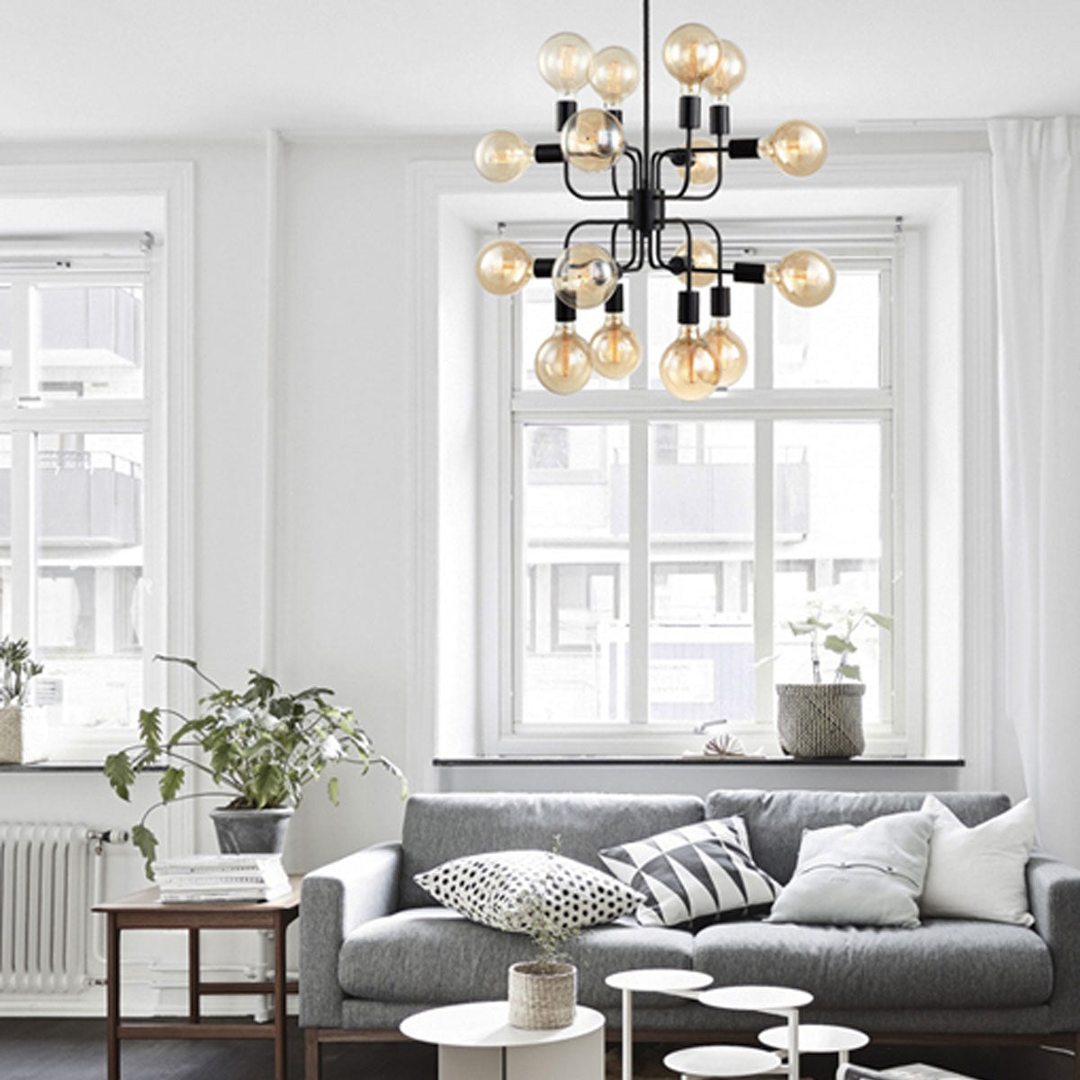 Hexade 16 Light Modern Abstract Pendant Light