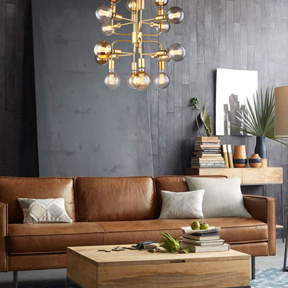 Hexade 16 Light Modern Abstract Pendant Light