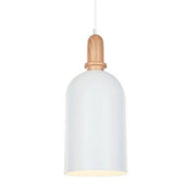 Horten Iron & Wood Pendant Light -White