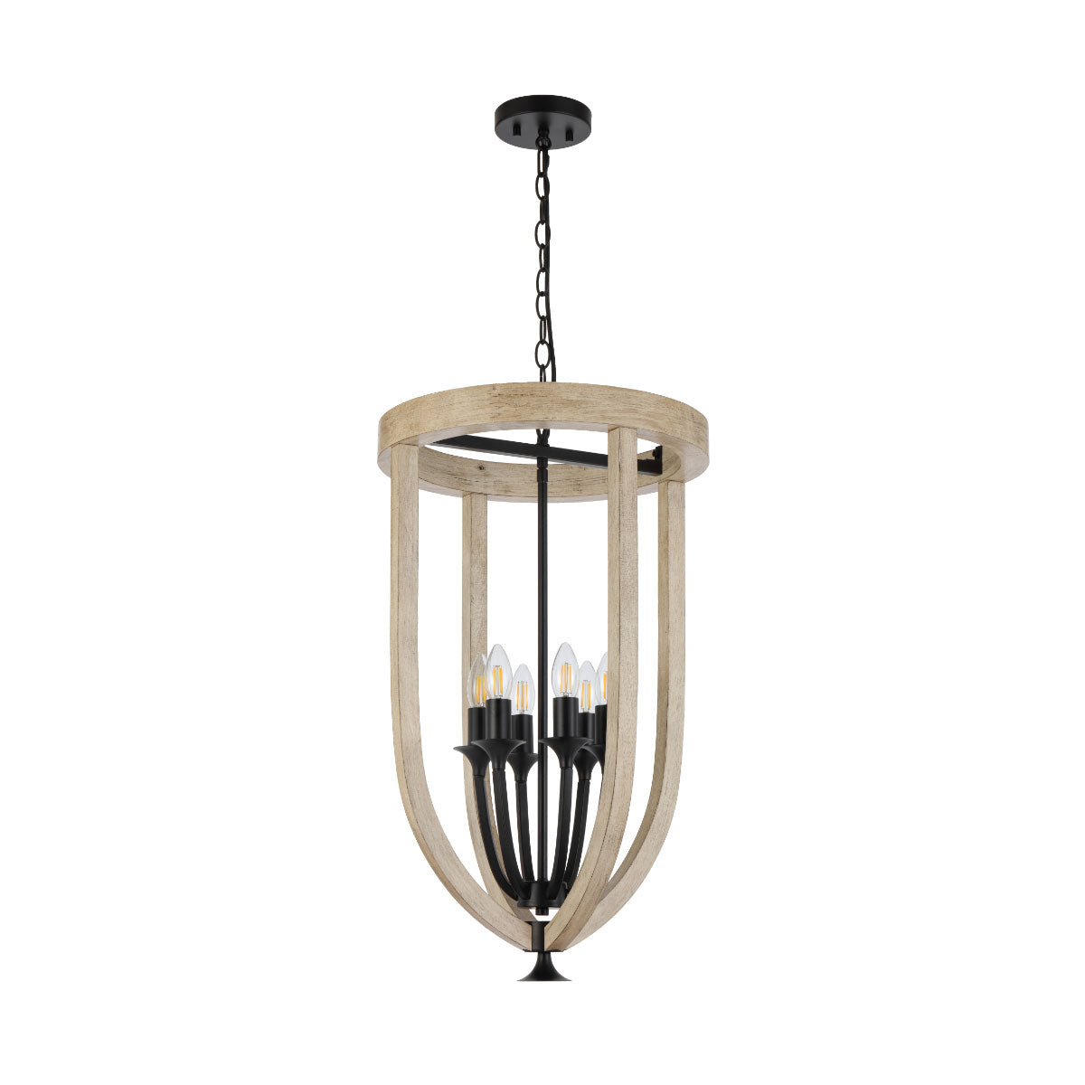 Hosley 6-Light Pendant Light - Black Iron