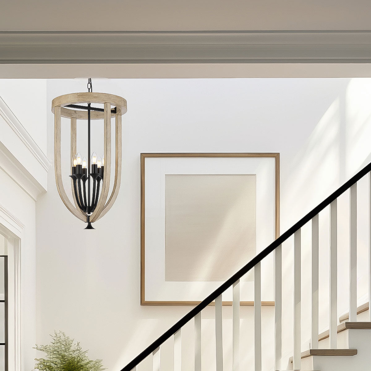 Hosley 6-Light Pendant Light - Black Iron