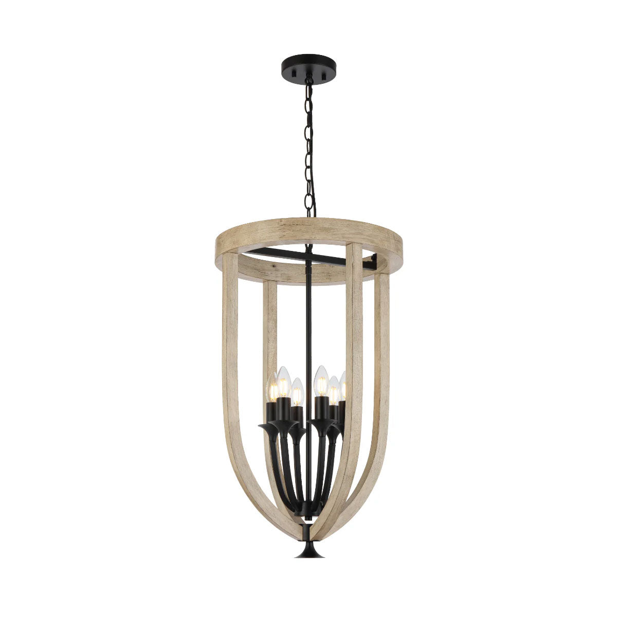 Hosley 6-Light Pendant Light - Black Iron