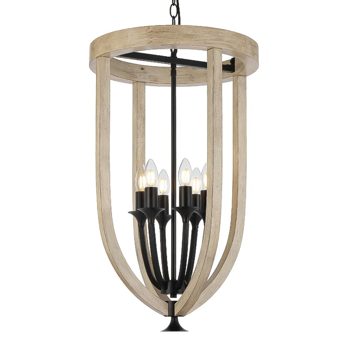 Hosley 6-Light Pendant Light - Black Iron