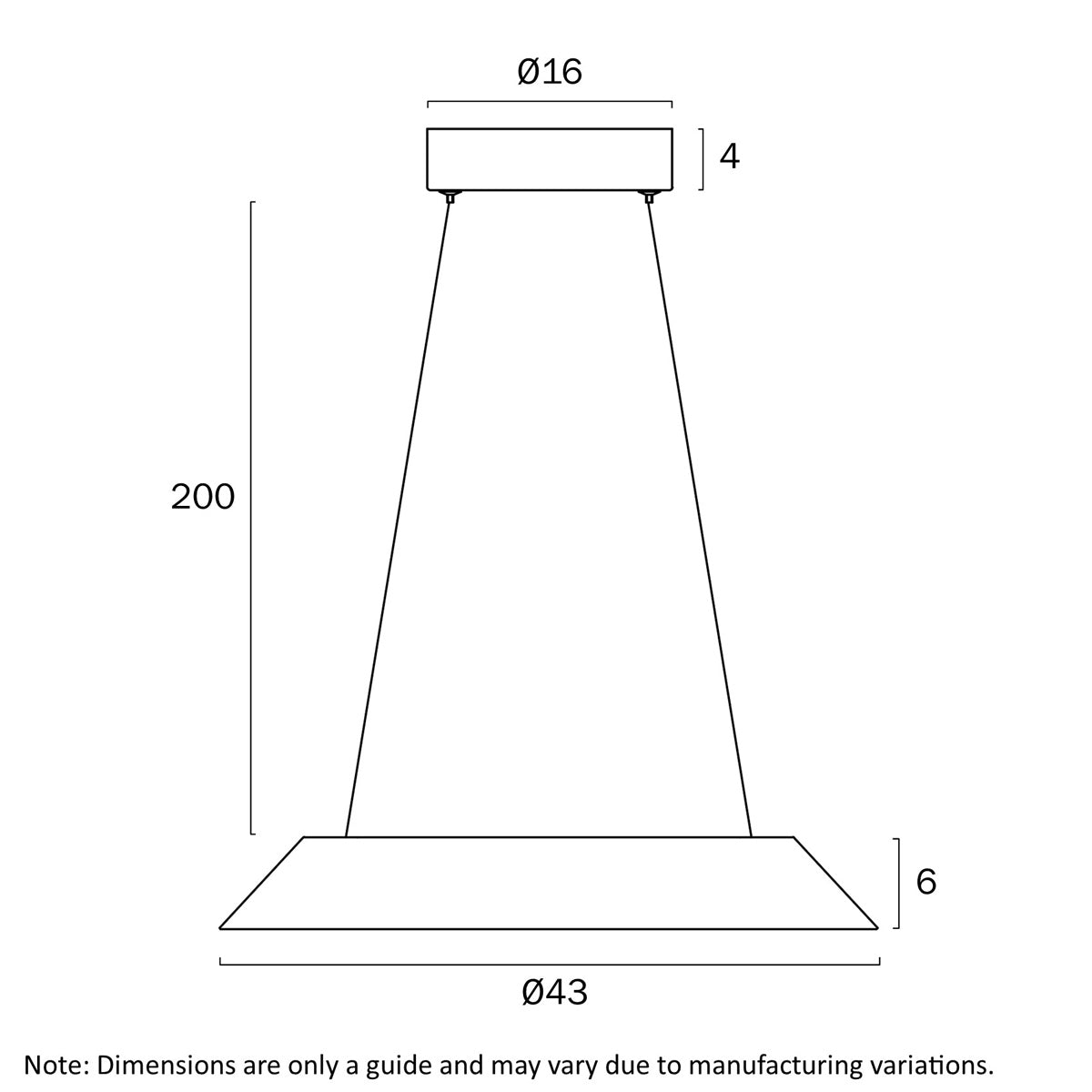 Hovin Minimalist LED Ring Pendant Light  with Remote - 430mm