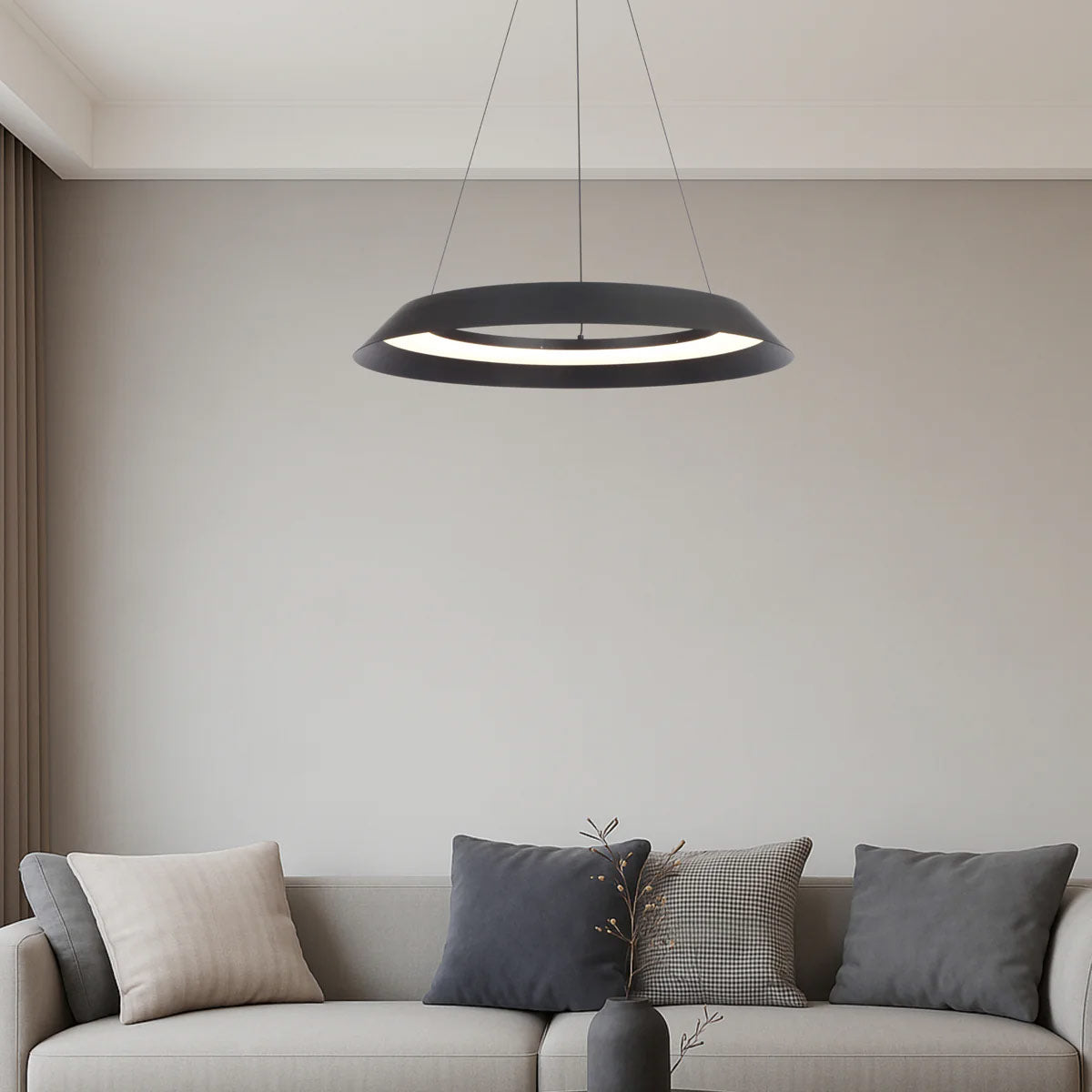 Hovin Minimalist LED Ring Pendant Light  with Remote - 430mm