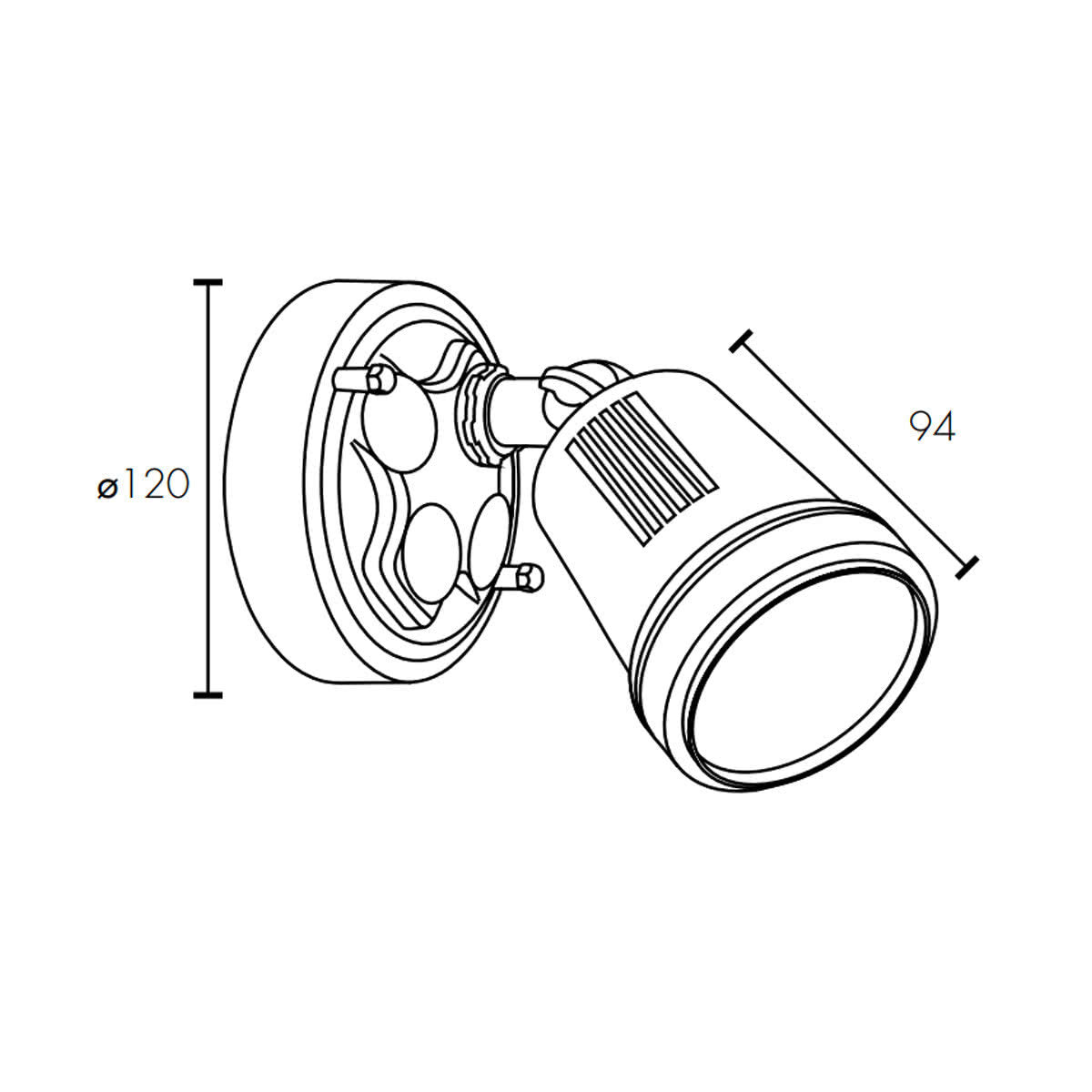 Hunter Trio Single Adjustable Floodlight