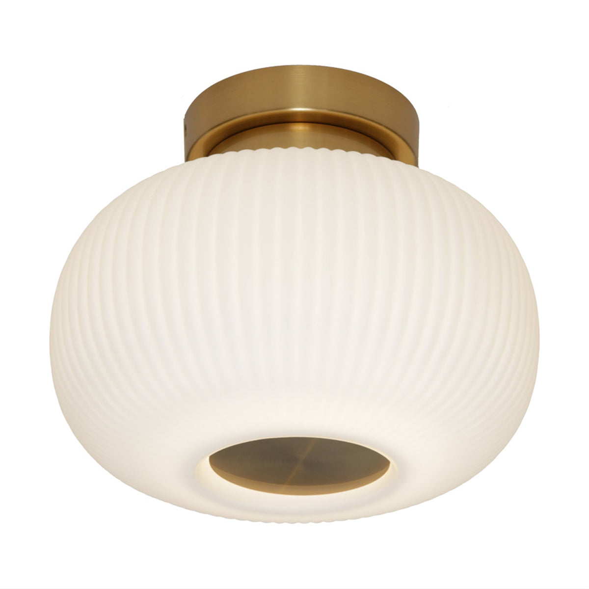 Hutton Batten Fix Light with White Ribbed Glass