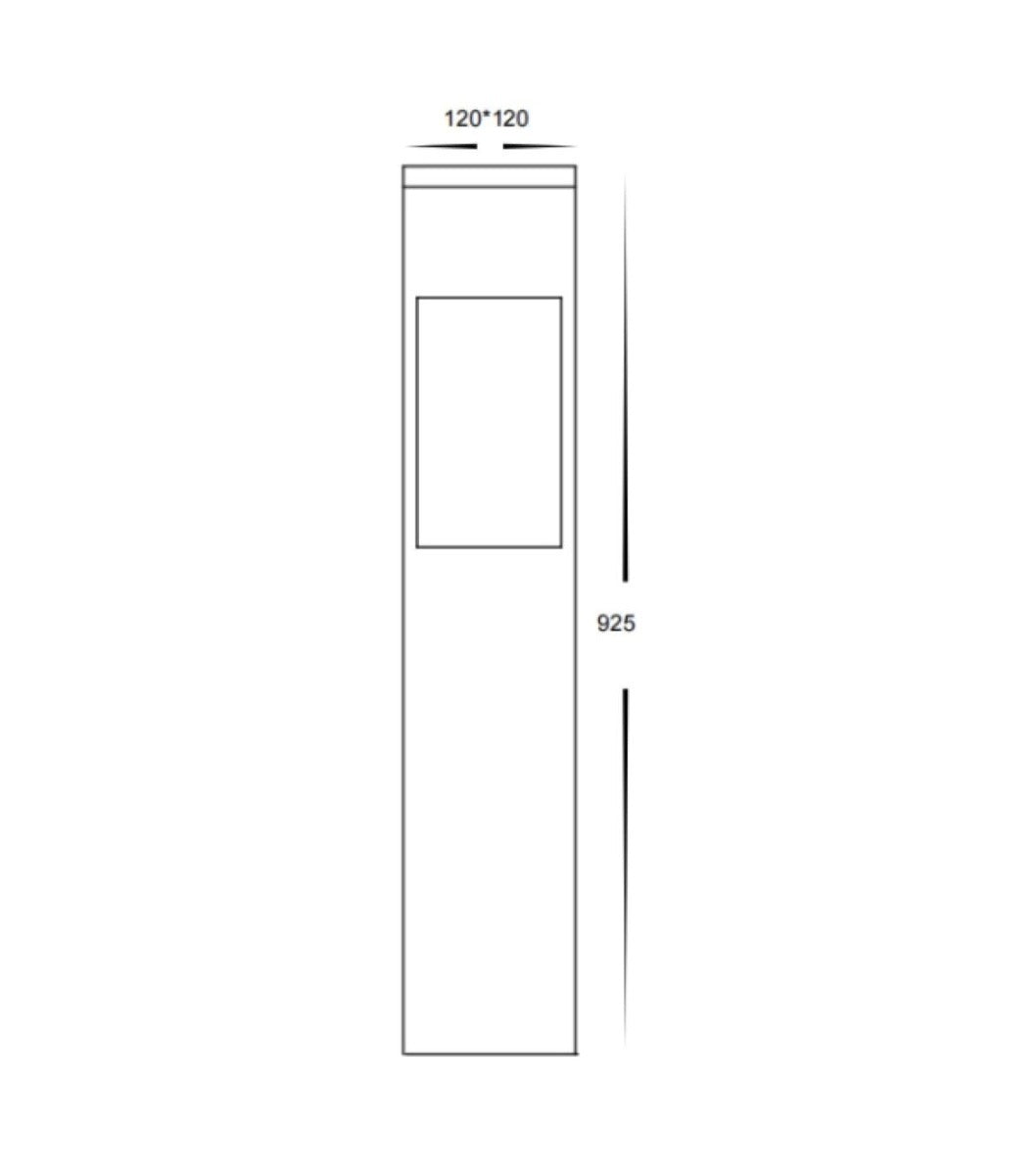 Fedor Square Aluminium Bollard Light