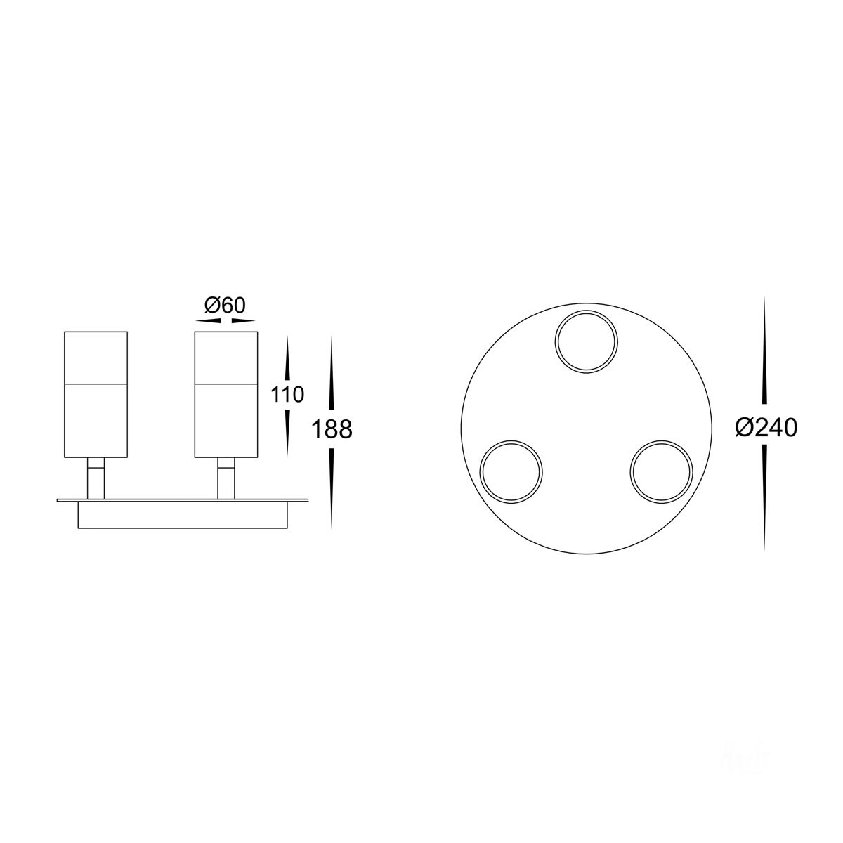 Tivah Round Plate LED Spotlight - 15W