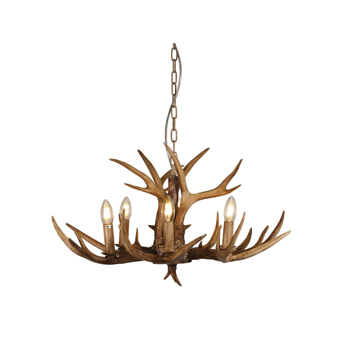 Hyort Wooden Antler Pendant Light with 6 Lights