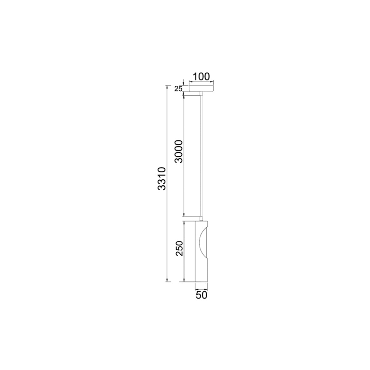 Ida Slim Metal & Blonde Wood Pendant Light