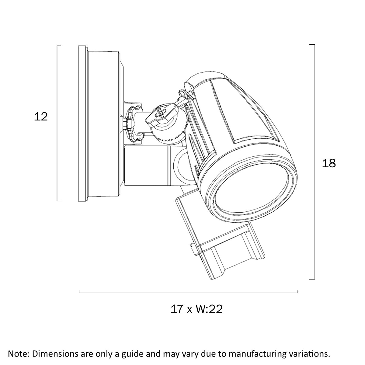 Illume Aluminium Twin 20W LED Exterior Spotlight with Sensor