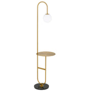 Inez Mid-Century Modern Floor Lamp with Tray Table