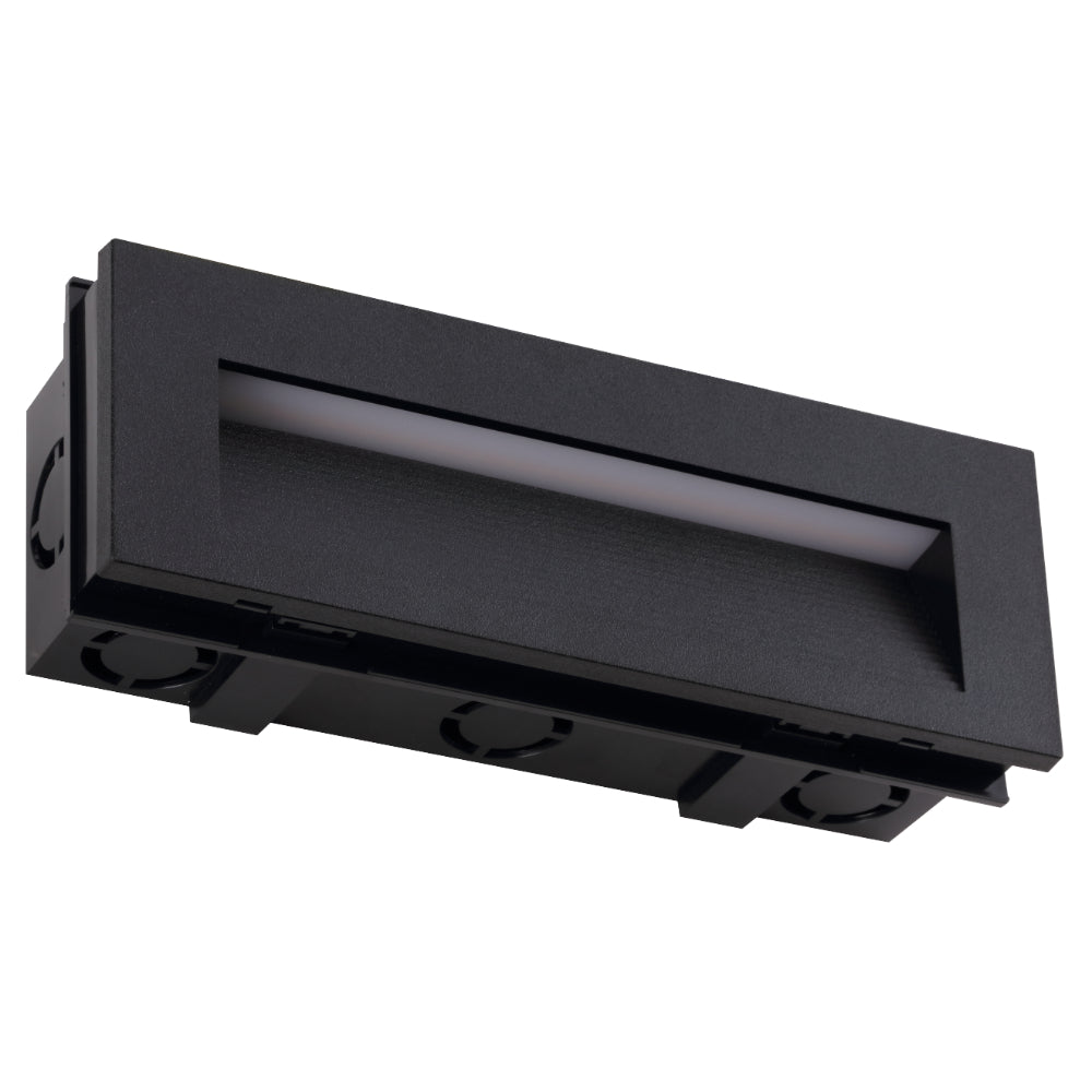 Ingar Antiglare LED Tri Colour IP65 Brick Wall Lamp - Black