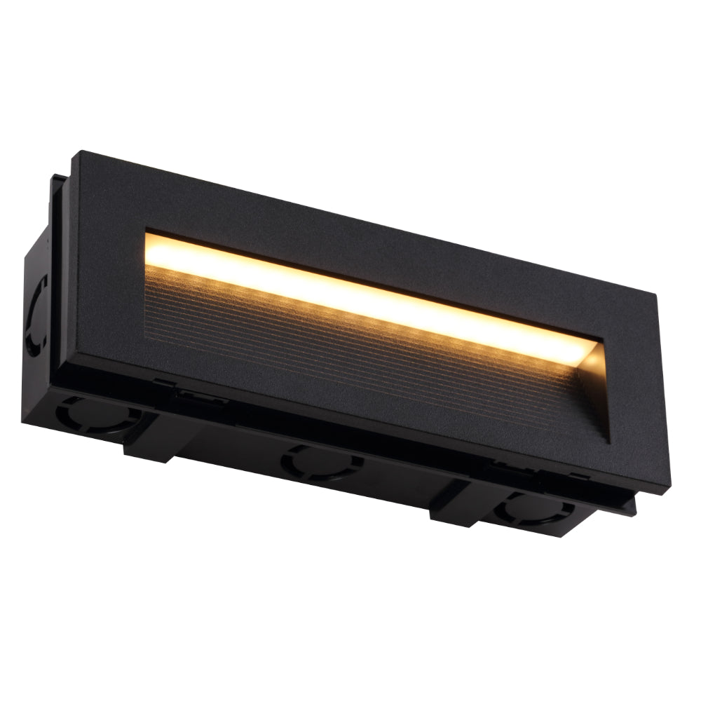 Ingar Antiglare LED Tri Colour IP65 Brick Wall Lamp - Black