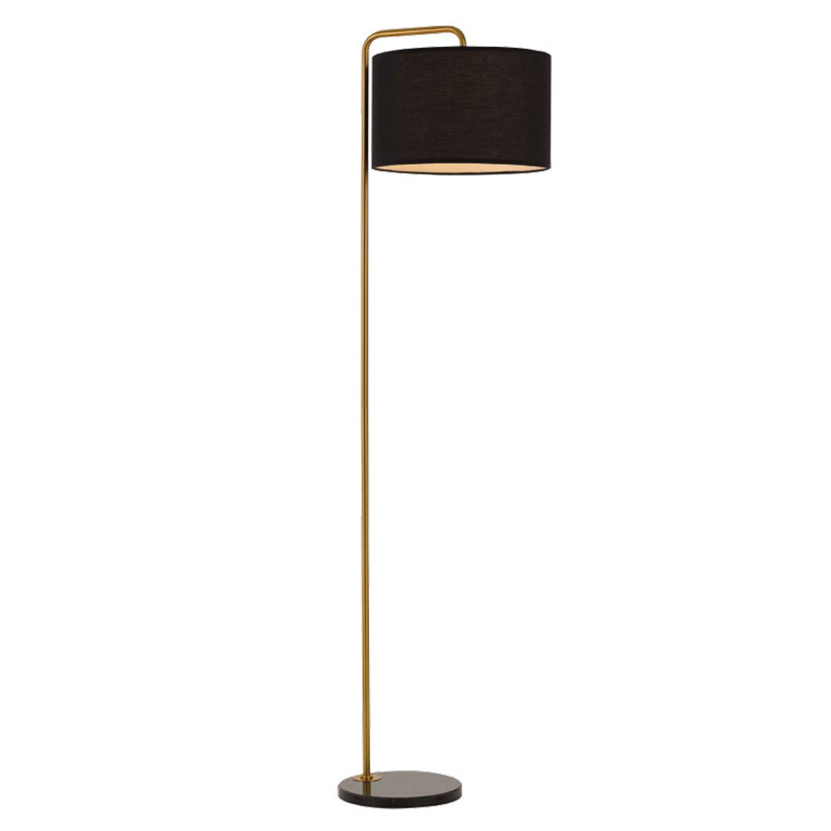 Ingrid Marble Floor Lamp with Fabric Shade