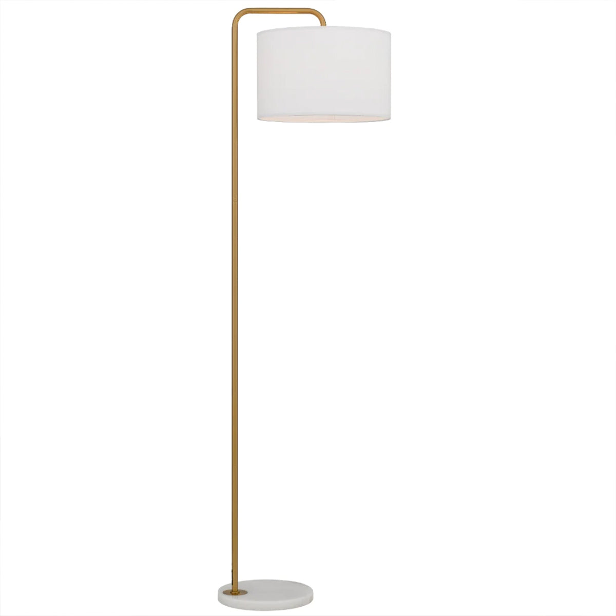 Ingrid Marble Floor Lamp with Fabric Shade