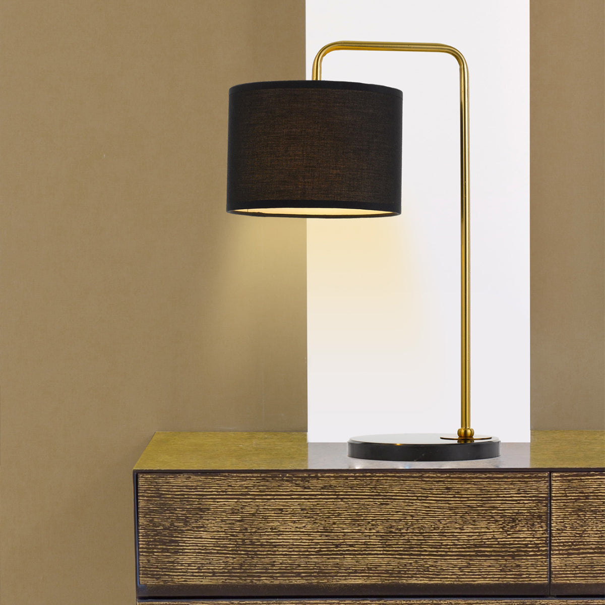 Ingrid Table Lamp with Drum Shade
