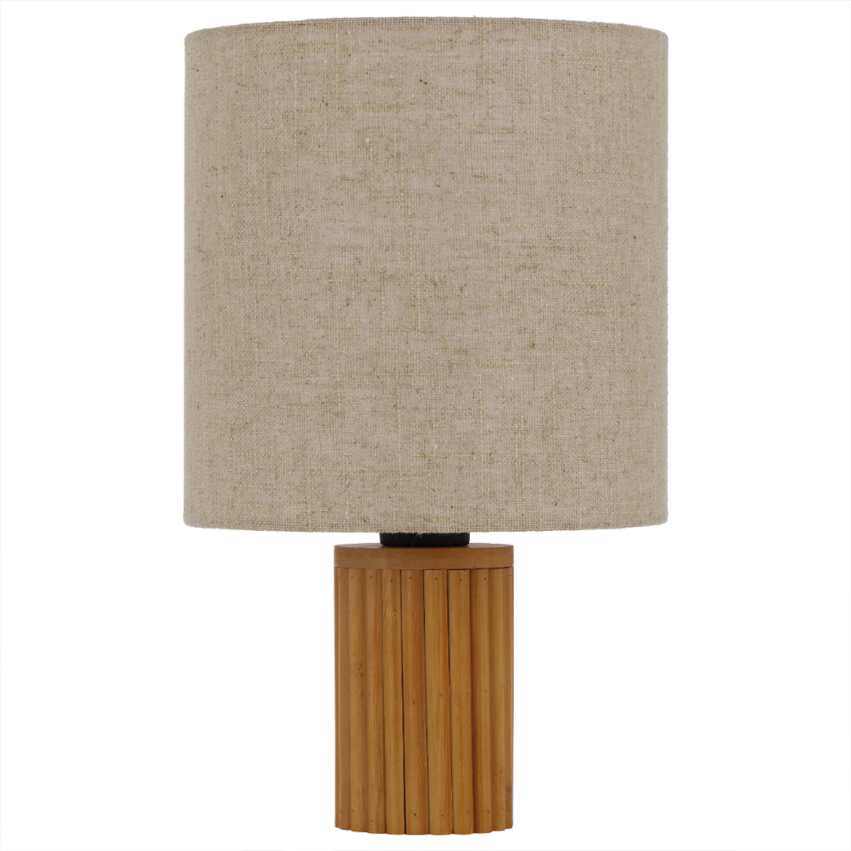 Inwood 25W Table Lamp - Pine Timber with Cream Shade